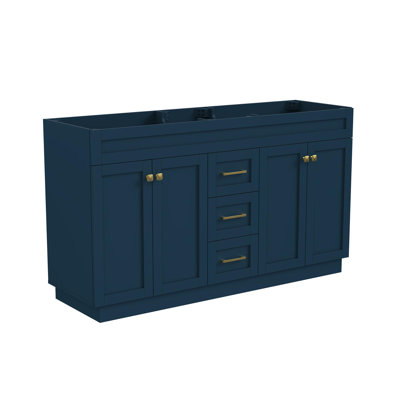 Rustic 60 inch Bathroom Vanity Blue