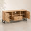 Taylors TV Unit Stand with Cabinet Storage & Drawer Solid Wood Chevron Front Tv Stand