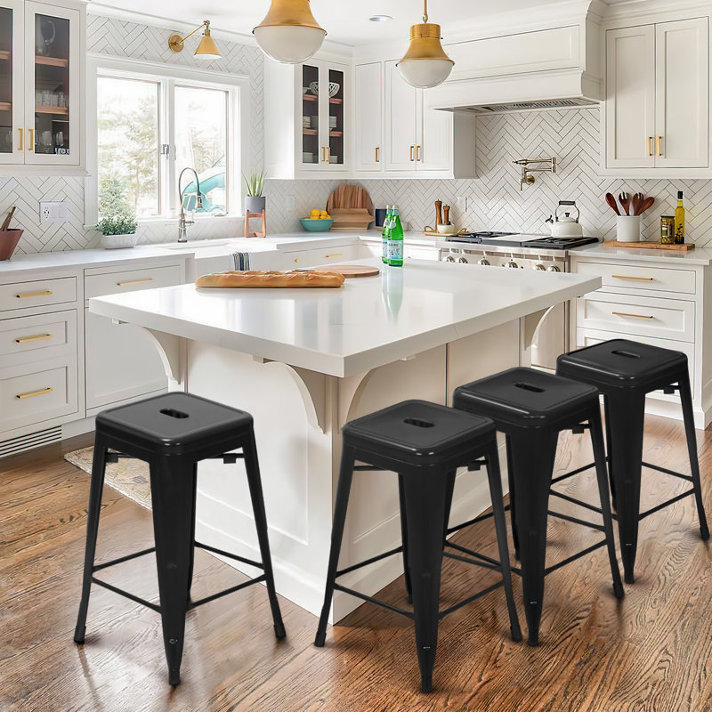 Medway 24'' Counter Stool (Set of 4), Black
