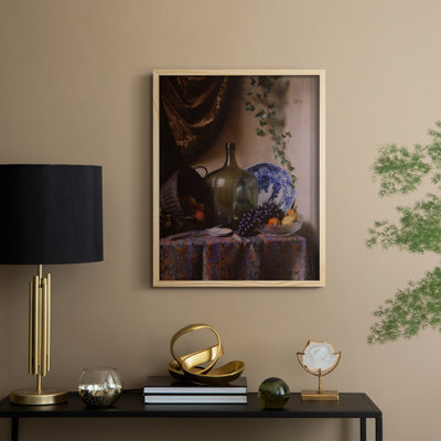 «Moody Still Life II», reproduction encadrée - bois massif