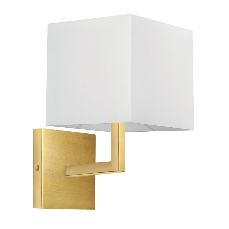 Ramlochan Steel Armed Sconce, Gold, White
