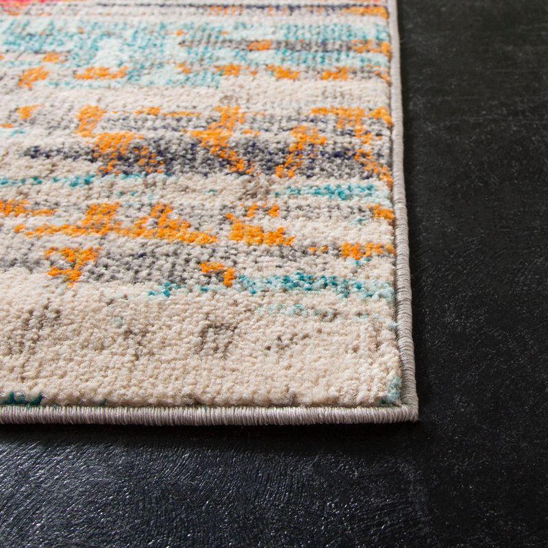 Riccio Abstract Ivory/Multi Area Rug, Rectangle 8' x 10'