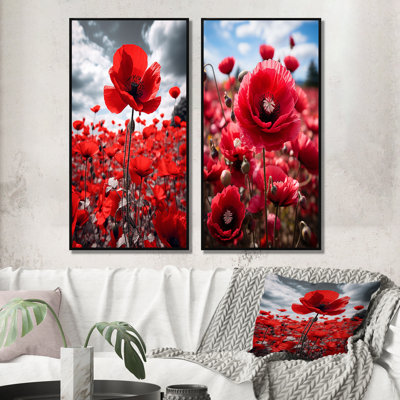 Symphonie écarlate «Flower Field» - 2 pièces