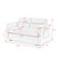 Causeuse-lit escamotable 54,5 po - Dossier réglable-344086176