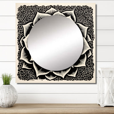 Decorius - Succulent miroir mural carré pour chambre à coucher