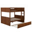 Lit superposé double au-dessus de double avec lit gigogne simple-1673405649