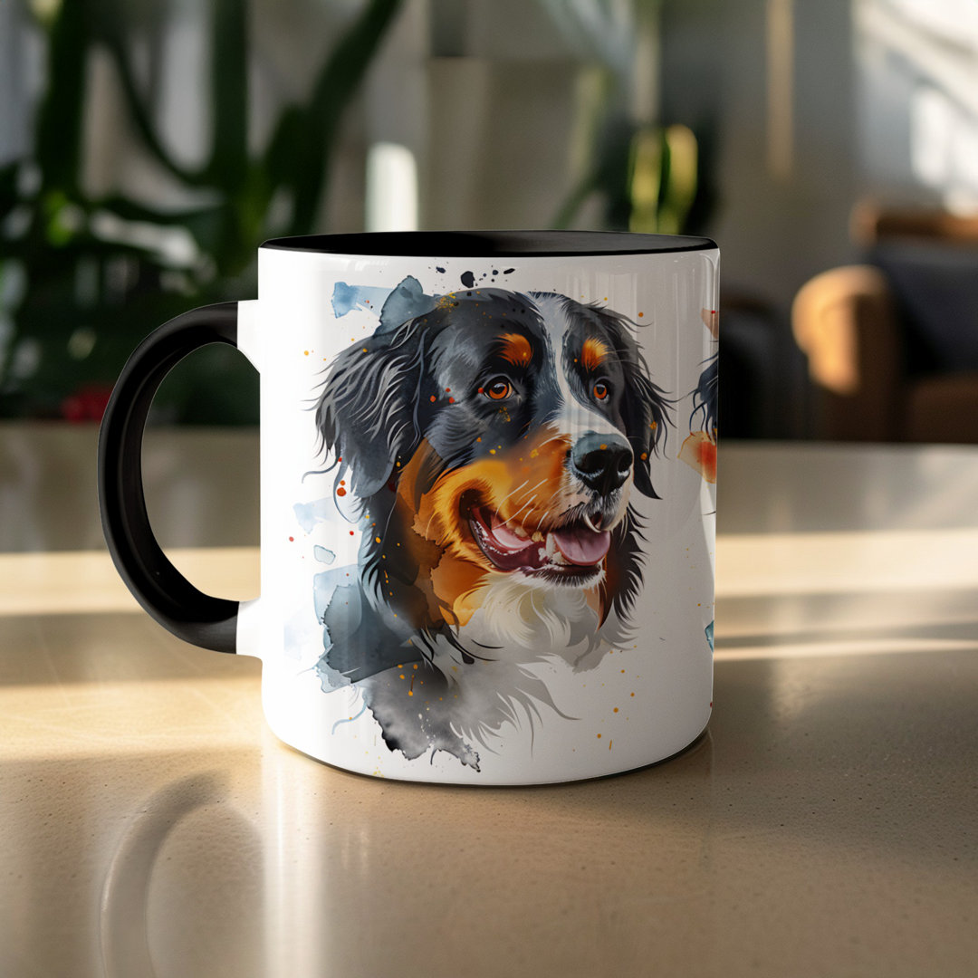 Husky Watercolor Splash Design 11oz Coffee Mug