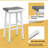 Upholstered Counter Stool with Solid Wood Frame-190287428
