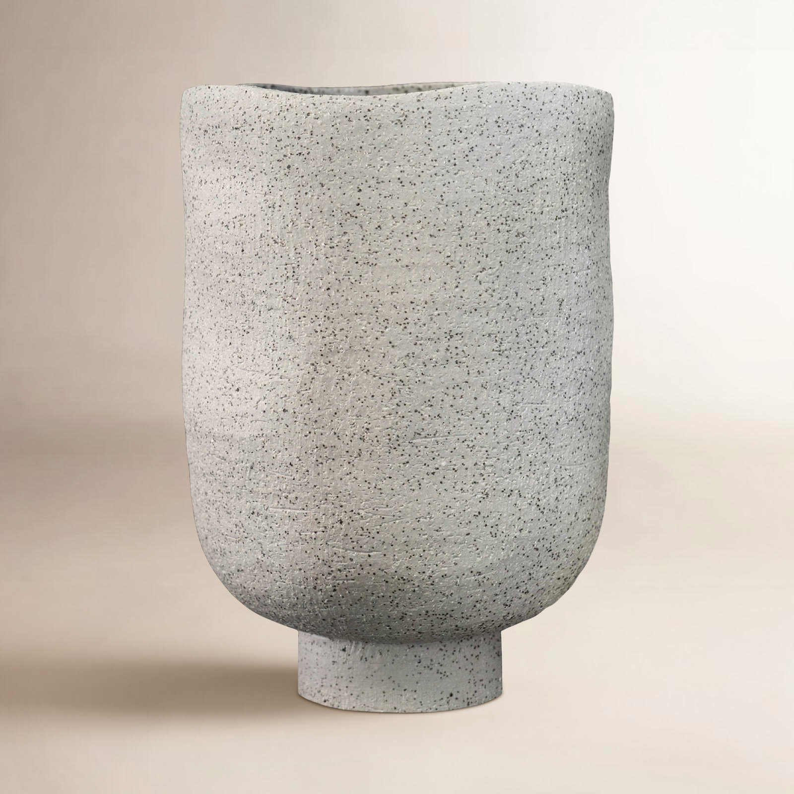Beirne Earthenware Table Vase, White