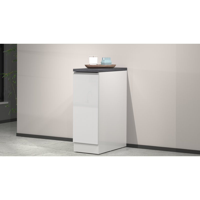Pameal Kitchen Pantry, Gray/White
