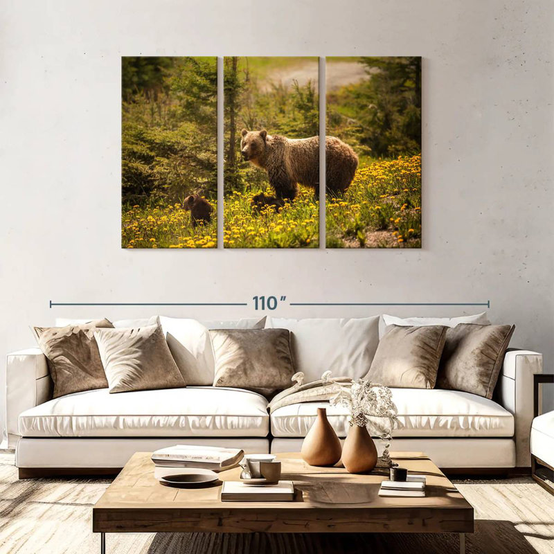 Brampt Canadian Grizzly Bears, 48" H x 74" W