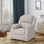 Fauteuil inclinable manuel en tissu de lin beige, dimensions 34,5 po x 39 po x 39 po