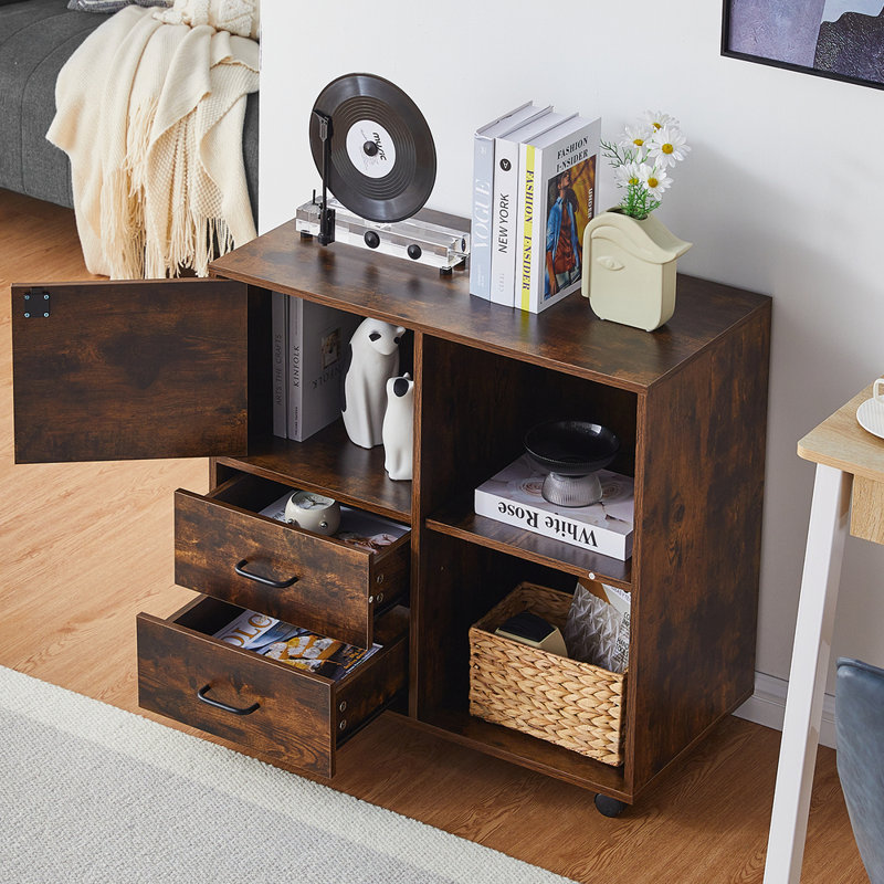 Beamond 3 Drawer Filing Cabinet, Brown