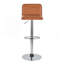 Tabouret de bar réglable en métal chromé et similicuir - ensemble de 2-1266978528-1266978543