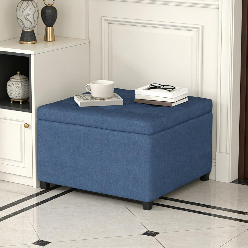Banc de hall d'entrée, banc de repose-pieds rond avec rangement, banc de canapé