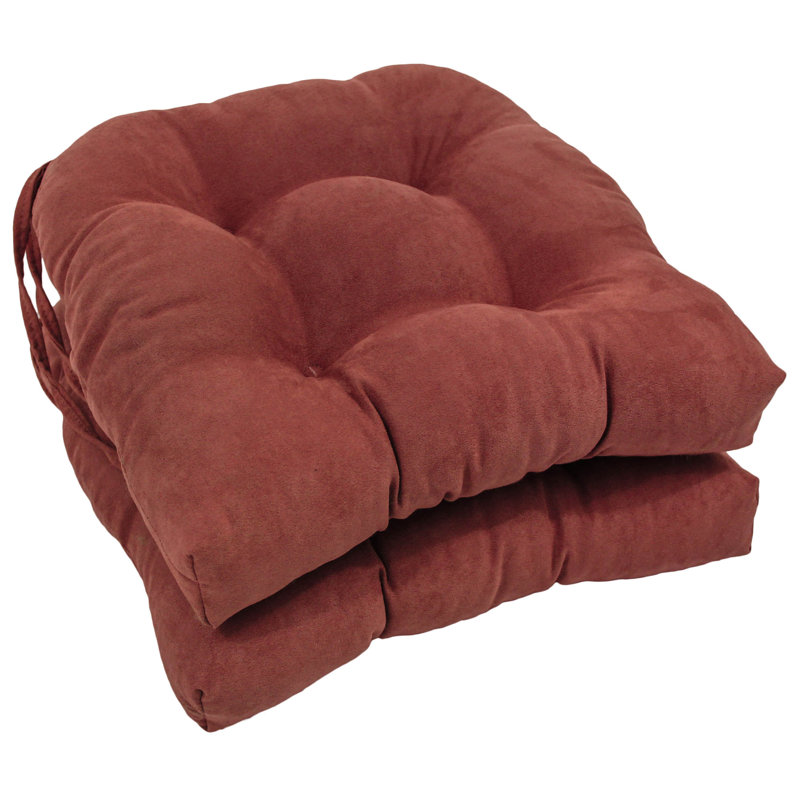 Outdoor 3.5'' Dining Chair Seat Cushion, Red Wine