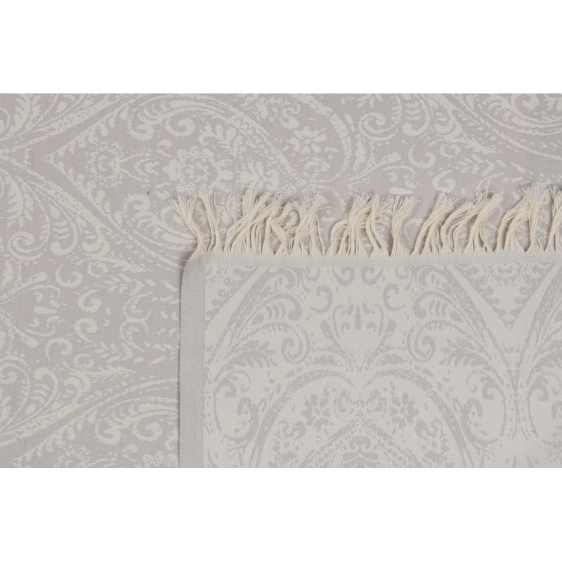 Serviette de plage 100% coton Lawlor, Gris clair