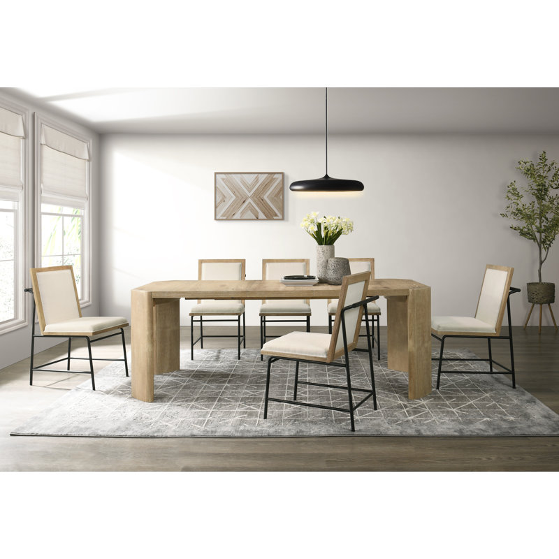 Keillin 6 - Person Extendable Four Leg Dining Set