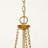 6- Light Gold-Leaf Crystal Chandelier