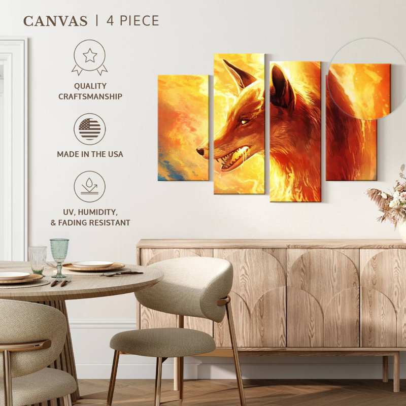 Brampt Fire Fox, 48" H x 75" W
