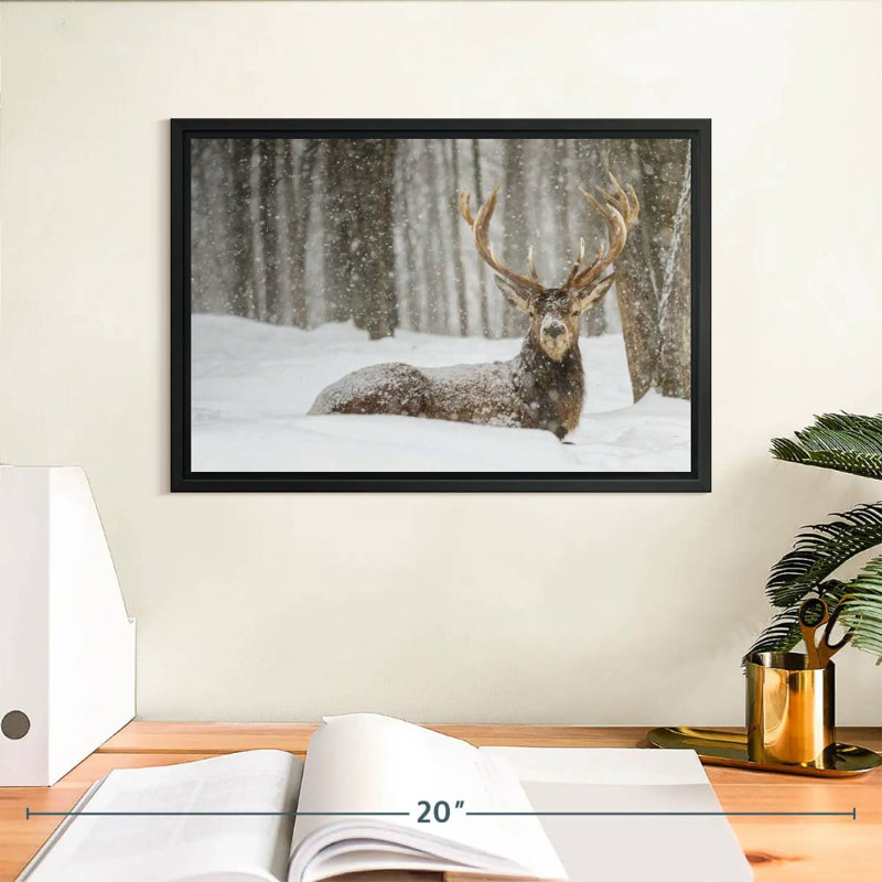 Brampt Snow Covered Elk, 9" H x 13" W