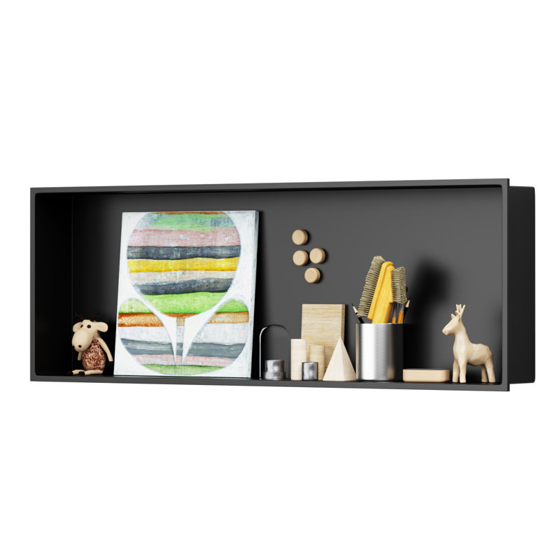 D Stainless Steel Shower Niche Recessed Niche Shower For Bathroom Storage, Matte Black