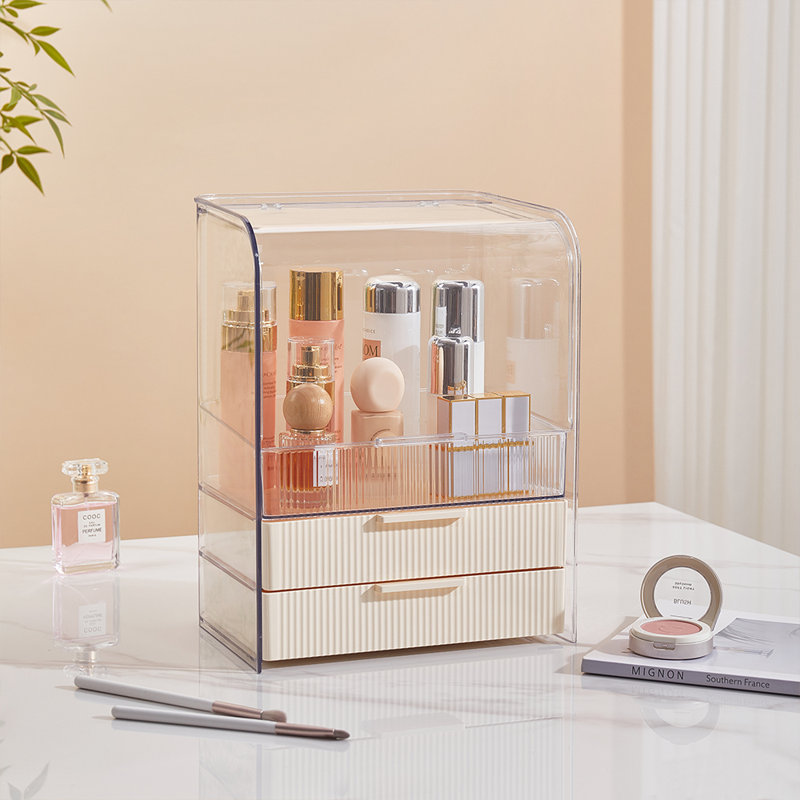 Light Luxury Flip-Top Cosmetic Organizer Storage