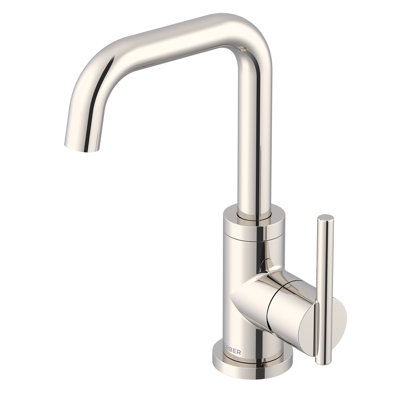 Parma Single Handle Single Hole Bathroom Faucet with Metal Touch Down Drain Included