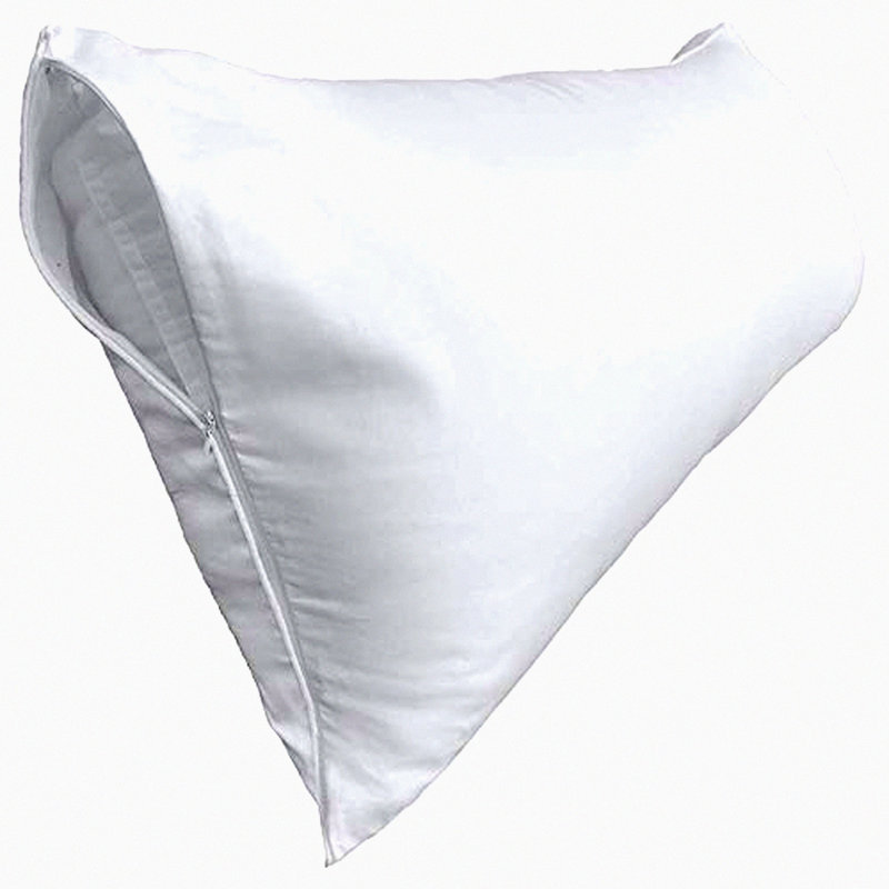 UltraSoft Cotton Body Pillow Cover - Premium White Pillowcase with Double Zipper Fitted for Easy Care - Breathable 600 Thread Count, 1 Pack
