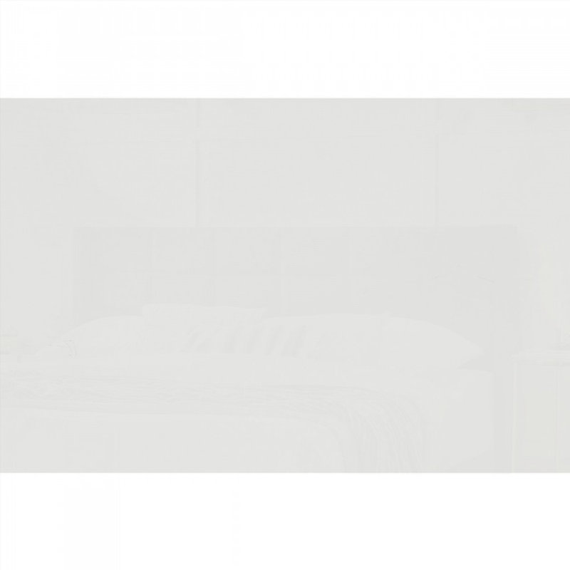 Structure de grand lit avec finition blanche - style transitionnel, aucun sommier tapissier nécessaire, H 65 po x 86 po x 59 po