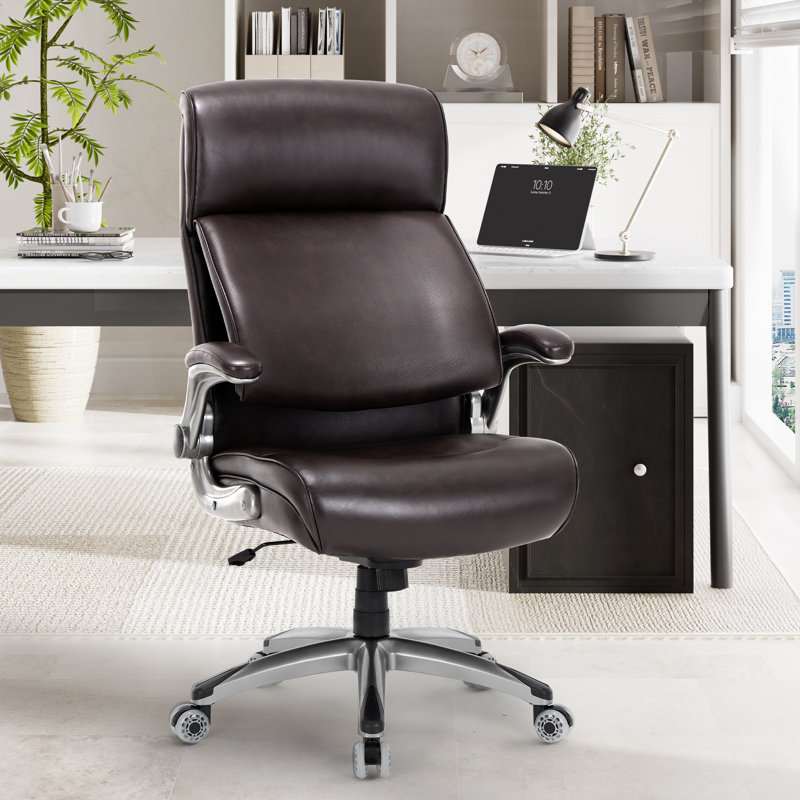 High-End Ergonomic Office Chair With Adjustable Headrest and Multi-Position Tilt, Brown