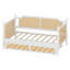 Classic Design Daybed Featuring a Pull-Out Trundle for Small Areas and Visitor Accommodation-609261736