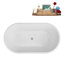 Baignoire autoportante 54 "avec drain interne Streamline-112235366