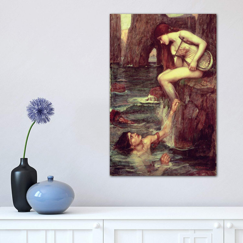 The Siren, C.1900 by John William Waterhouse - Wrapped Canvas Painting, 45.72cm H x 30.48cm W x 1.91cm D