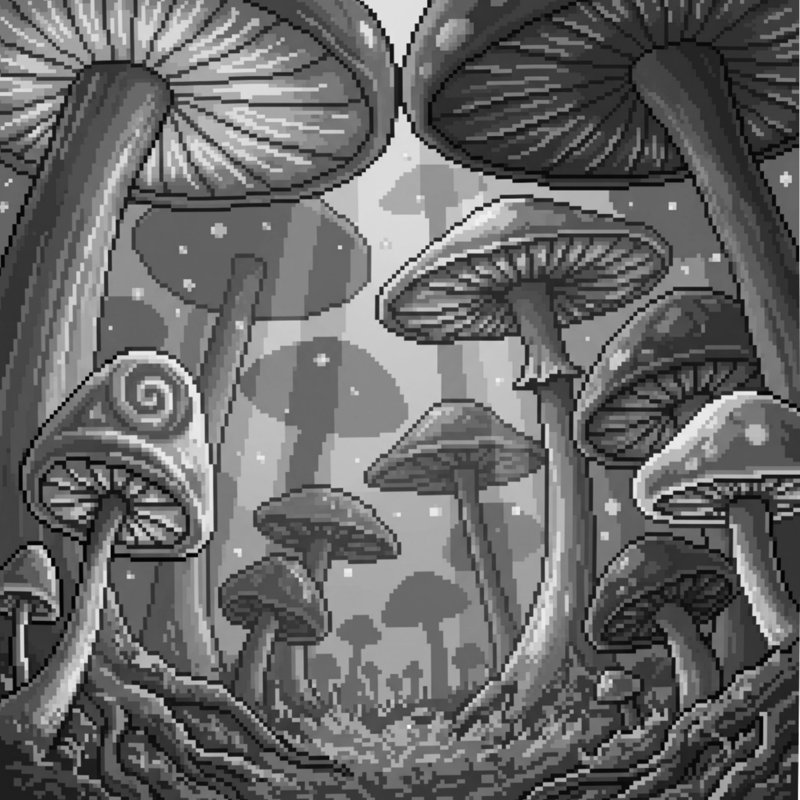 Édredon Fantasy, Simple extra long, Gris moyen / noir