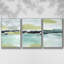 «Sea Green Layers I», ensemble de 3 toiles encadrées-97706255-97706256