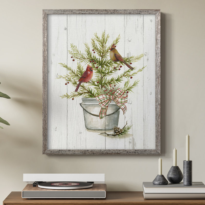 Winter Pine I Framed Print - Solid Wood, 15" H x 12" W