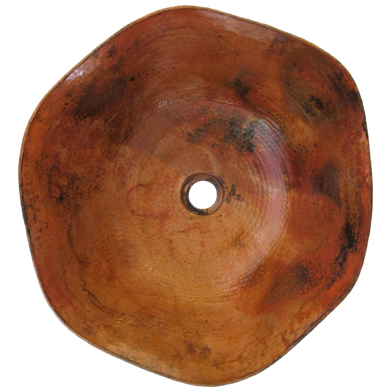 Novatto 16'' Copper Specialty Bathroom Sink, Natural