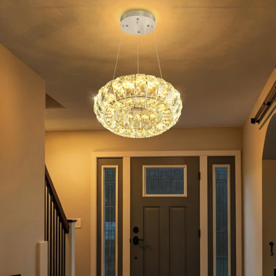 Luminaires modernes en cristal avec anneaux
