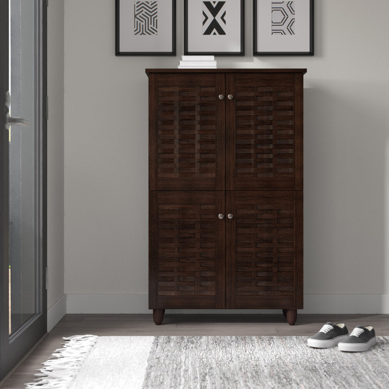 Armoire à chaussures 4 portes avec 6 tablettes Essien, H 48,17 po x l 29,95 po x P 13,1 po Essien
