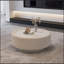 1 table basse ronde cannelée blanche pour salon moderne et minimaliste