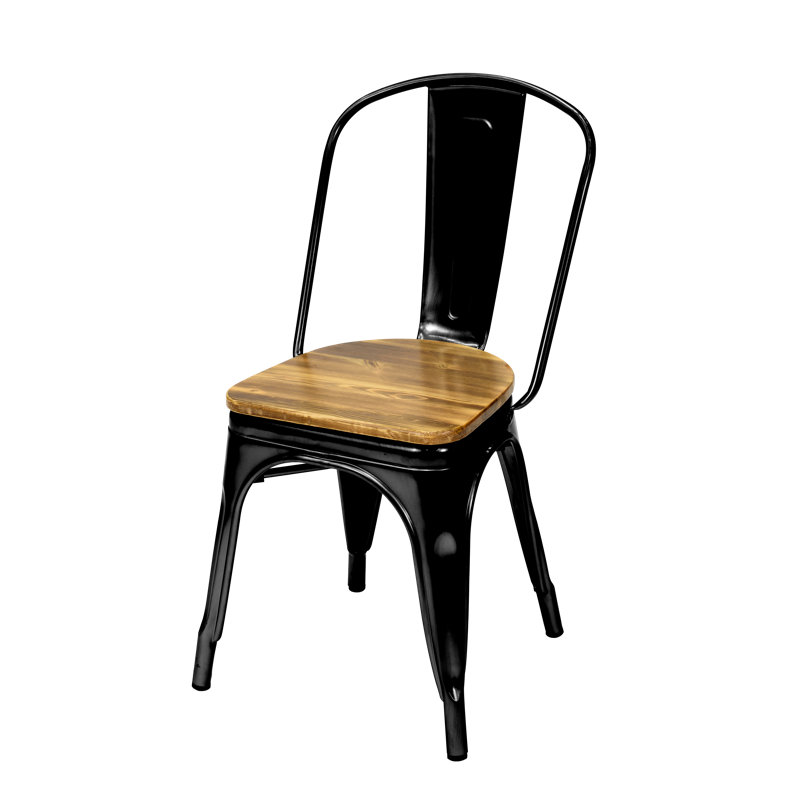 Chaise empilable Engrom, Noir