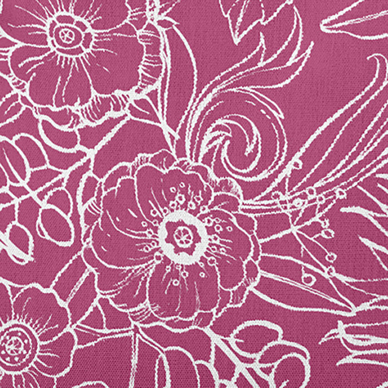 Cuban Flare Zentangle Floral Polyester Square Pillow Cover & Insert, Pink, Square 16"