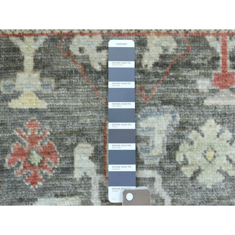 Briance One-of-a-Kind Runner 2'9" X 9'8" New Age Runner Wool Area Rug in Grey