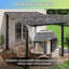 Pavillon de jardin 8 pi x 10 pi de qualité supérieure avec cadre supérieur en aluminium et panneau en polycarbonate, pergola à gazebos murale