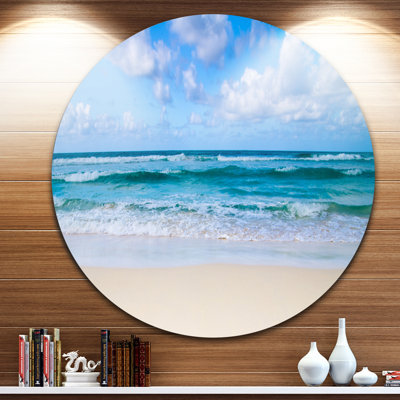 Serene Blue Tropical Beach - Photographie sur toile tendue