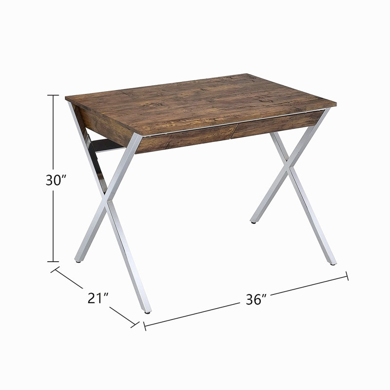 Rectangular Writing Desk With 2 Drawers
