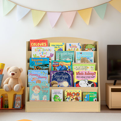 Lavernon Bookcases for Rooms Natural Book Display Shelve Book Shelves -5-Tier by Ebern Designs