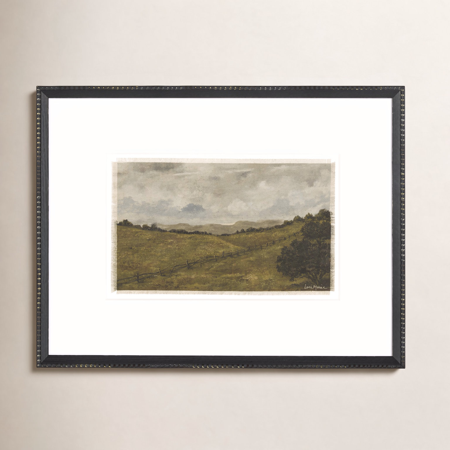 "The Fenceline" by Lori Marie, 24" H x 32" W