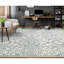 Tapis bleu / blanc / ivoire de haute qualité noué à la main-70053522